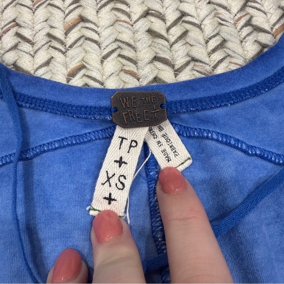 Free People Sapphire Blue Rising Sun T-Shirt - Picture 9 of 13